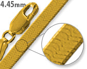 Gold Plated Sterling Silver Magic Herringbone Chain 4.45MM