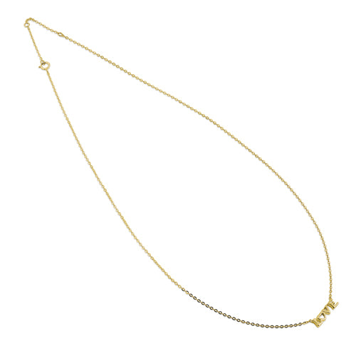 Solid 14K Yellow Gold Love Necklace