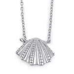 Sterling Silver Clam Shell Necklace