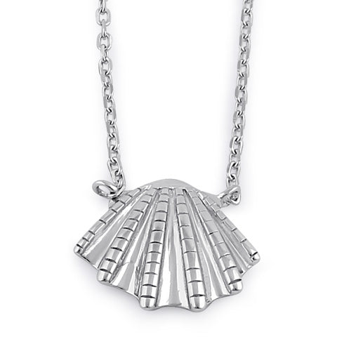 Sterling Silver Clam Shell Necklace
