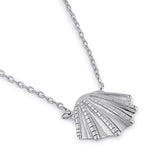 Sterling Silver Clam Shell Necklace