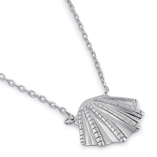 Sterling Silver Clam Shell Necklace