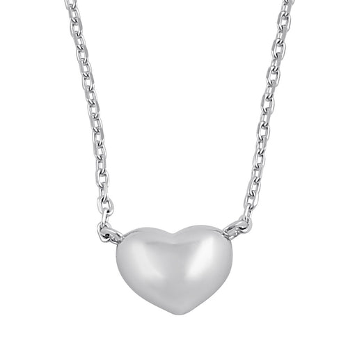 Sterling Silver Bubble Heart Necklace