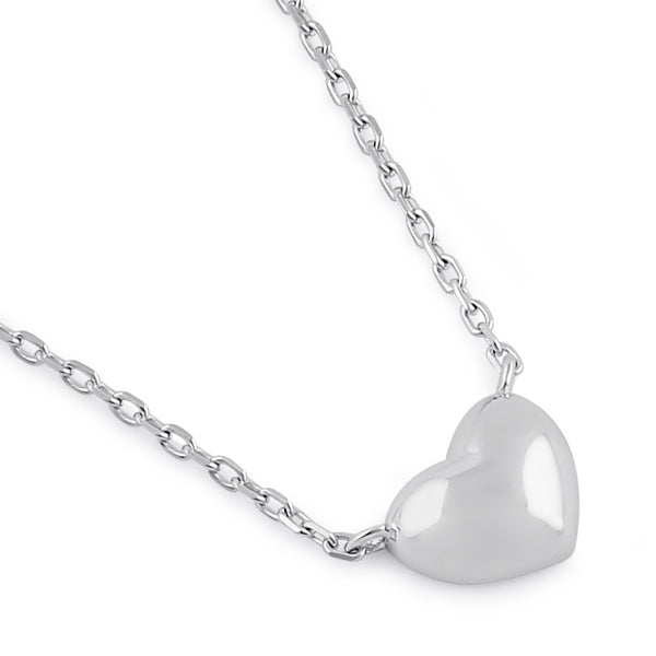 Sterling Silver Bubble Heart Necklace