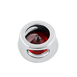 Sterling Silver Round Garnet CZ Pendant