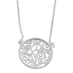 Sterling Silver Circle Filigree Necklace