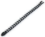 Stainless Steel Curb IP Black Link Bracelet