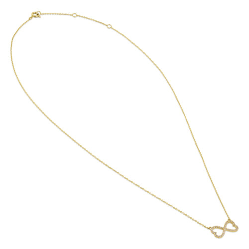 Solid 14K Gold Infinite Love Diamond Necklace