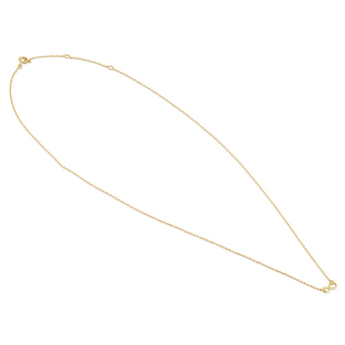 Solid 14K Yellow Gold Trendy Infinity Necklace