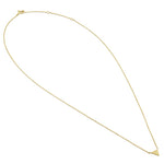 Solid 14K Yellow Gold Triangle Necklace