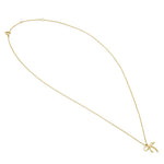 Solid 14K Yellow Gold Bow Necklace