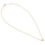 Solid 14K Yellow Gold Bow CZ Necklace