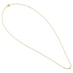 Solid 14K Yellow Gold Trendy V CZ Necklace