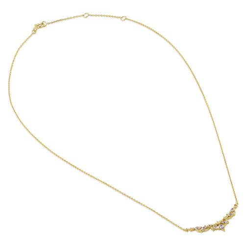 Solid 14K Gold Elegant Royal Marquise with Clear CZ Necklace