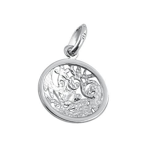 Sterling Silver Floral Vine Pendant