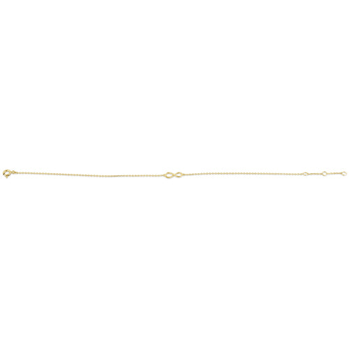 Solid 14K Yellow Gold Infinity Bracelet