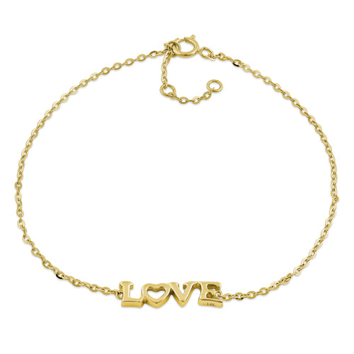 Solid 14K Yellow Gold Love Bracelet
