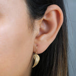 Solid 14K Yellow Gold Angel Wings Earrings