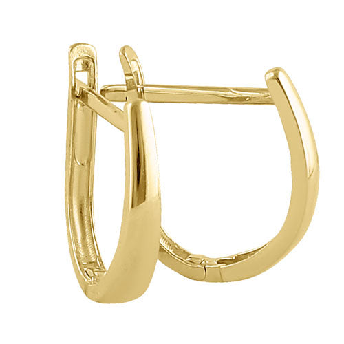 Solid 14K Yellow Gold Hoop Earrings