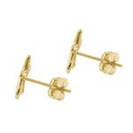 Solid 14k Yellow Gold Small Starfish Stud Earrings