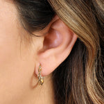 Solid 14k Yellow Gold 18mm x 3mm Twisted Hoop Earrings