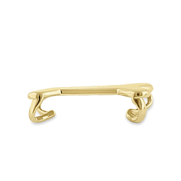 Solid 14K Yellow Gold Dog Bone Pendant