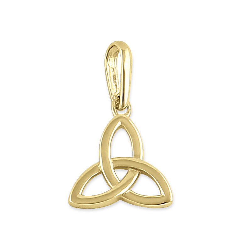 Solid 14K Yellow Gold Triquetra Pendant