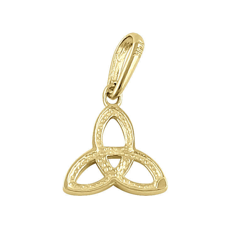 Solid 14K Yellow Gold Triquetra Pendant