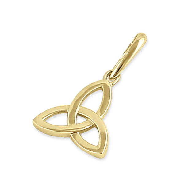 Solid 14K Yellow Gold Triquetra Pendant