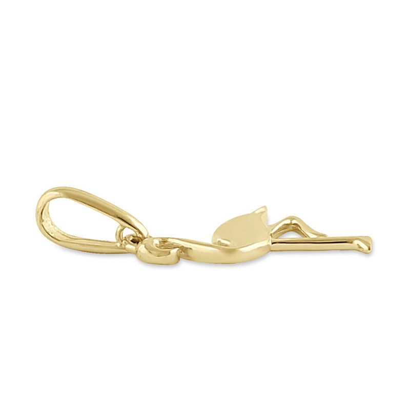 Yellow Gold Large Flower Pendant — Flamingo Jewelry