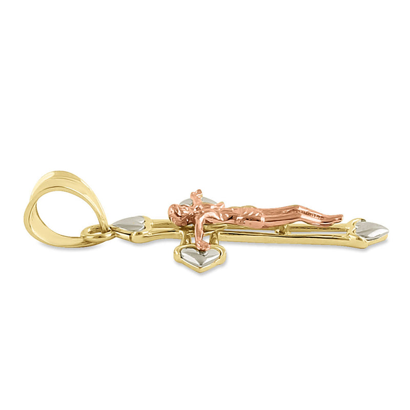 Solid 14K Gold Crucifix