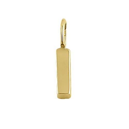 Solid 14K Gold I Initial Pendant