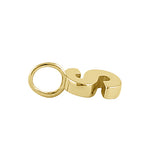 Solid 14K Gold S Initial Pendant