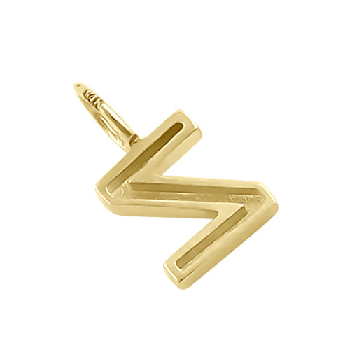 Solid 14K Gold Z Initial Pendant