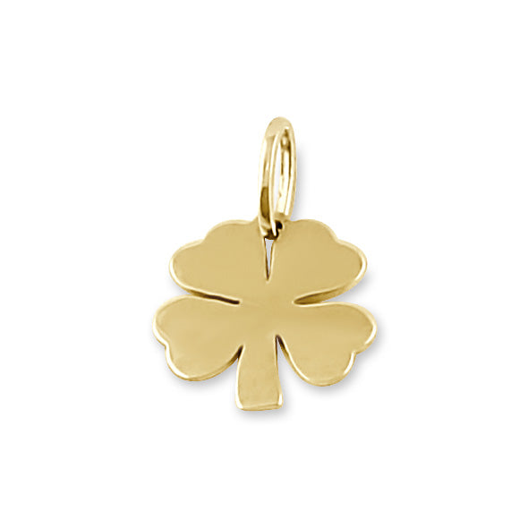 Solid 14K Gold 4 Leaf Clover Pendant