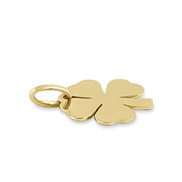 Solid 14K Gold 4 Leaf Clover Pendant