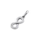 Solid 14K White Gold Infinity Pendant