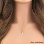 Solid 14K Yellow Gold Small Heart Pendant