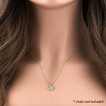 Solid 14K Yellow Gold Monarch Butterfly CZ Pendant