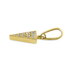 Solid 14K Yellow Gold Upside Down Triangle CZ Pendant