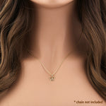 Solid 14K Yellow Gold Butterfly Outline CZ Pendant