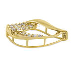 Solid 14K Yellow Gold Eternal Flame CZ Pendant