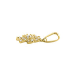 Solid 14K Yellow Gold Celtic Swirl CZ Pendant