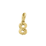 Solid 14K Yellow Gold Small Infinity CZ Pendant