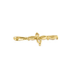 Solid 14k Gold Marquise Cross Pendant