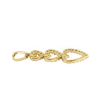 Solid 14k Gold Heart Tier CZ Pendant