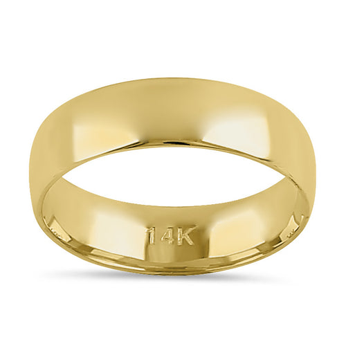 Solid 14K Gold 5mm Comfort Fit Wedding Band