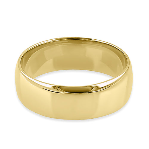 Solid 14K Gold 6mm Comfort Fit Wedding Band