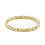 Solid 14K Yellow Gold Stackable Rope Ring