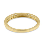 Solid 14K Yellow Gold Small CZ Band Ring